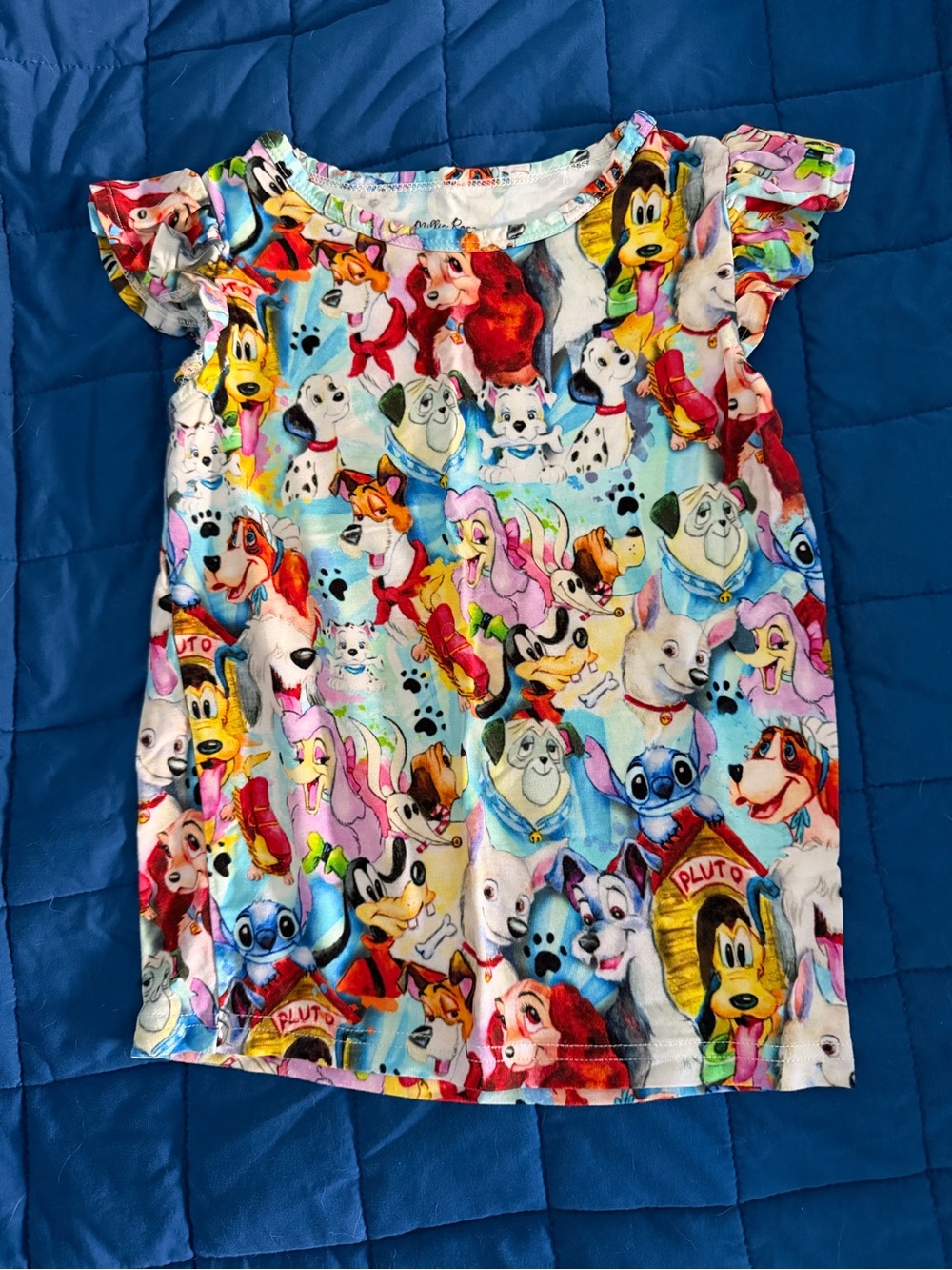 Millie Rose Disney’s Dogs Flutter Sleeve Tee 3T VGUC